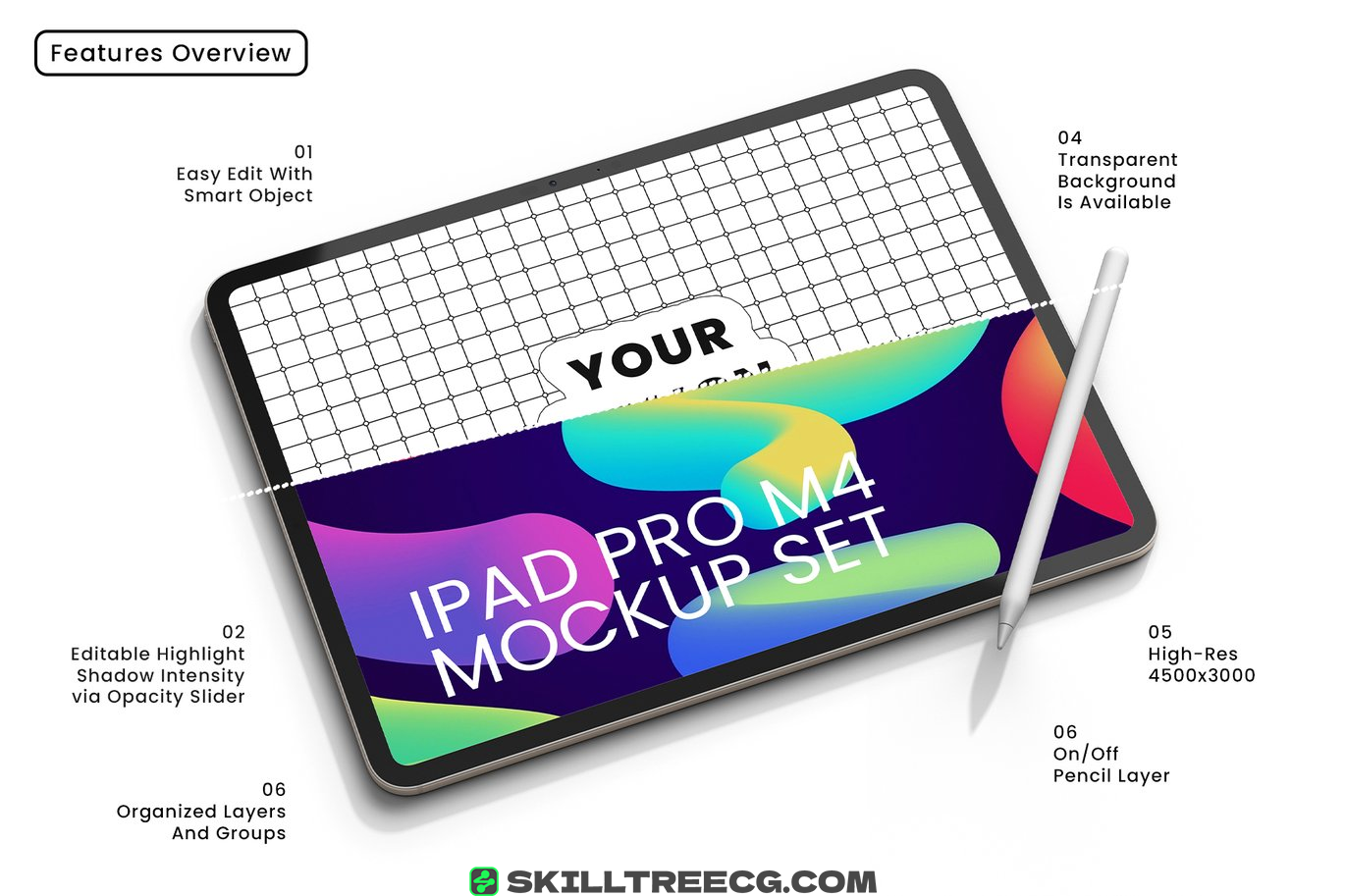 图片[2]-iPad Pro M4 with Pencil Mockup（609505）-技能树